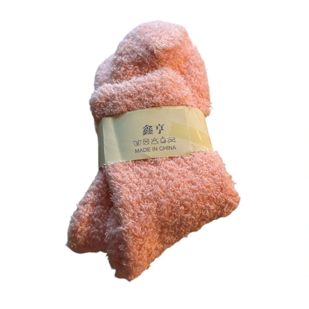 NWT Wolf Brand Pink Fuzzy Socks Women's size 5-9